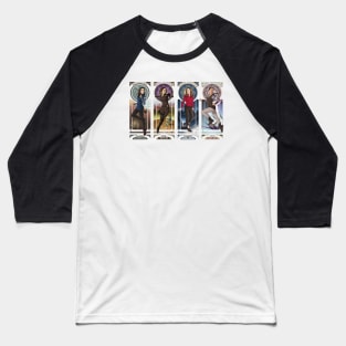 Art Nouveau - SHIELD Ladies Combined Baseball T-Shirt